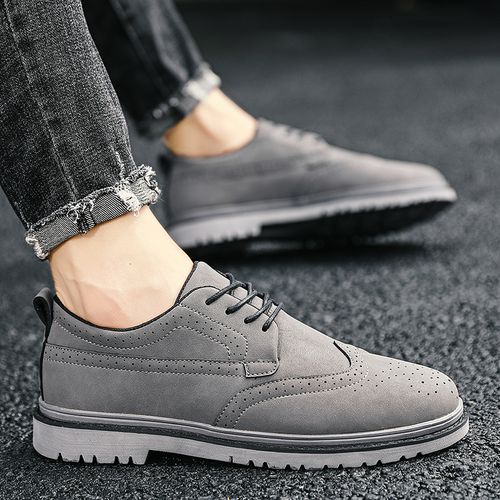 Men's Casual Sports Shoes Skate Shoes-Grey
