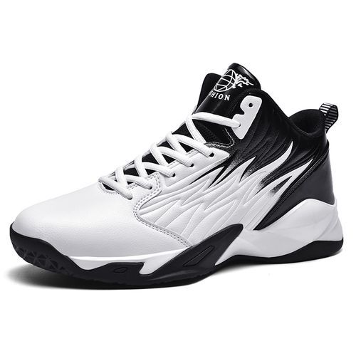 Unisex high top basketball shoes-White