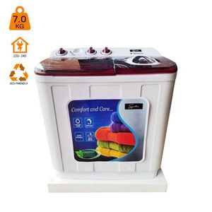 Signature 7Kg White Twin Tub Top Load Washing Machine