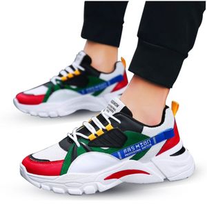 Fashion Low Top Lace Up Sneakers - Multicolour