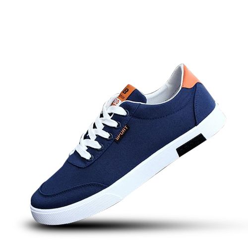 Lace-Up Canvas Casual Shoes - Blue