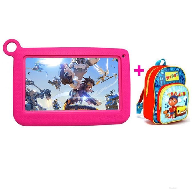 Bebe Kids Tablet - 16GB HDD - 1GB RAM - 7'' - Pink + Free Kids Bag