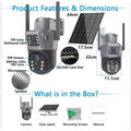 4G Sim Solar Outdoor Dual Lens
