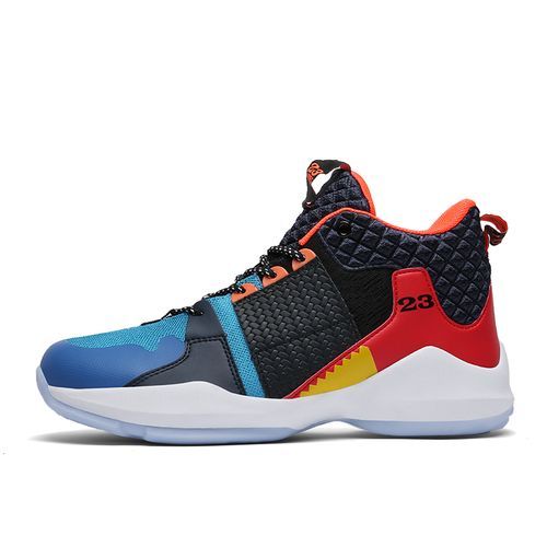 Unisex High Top Basketball Shoes-Red