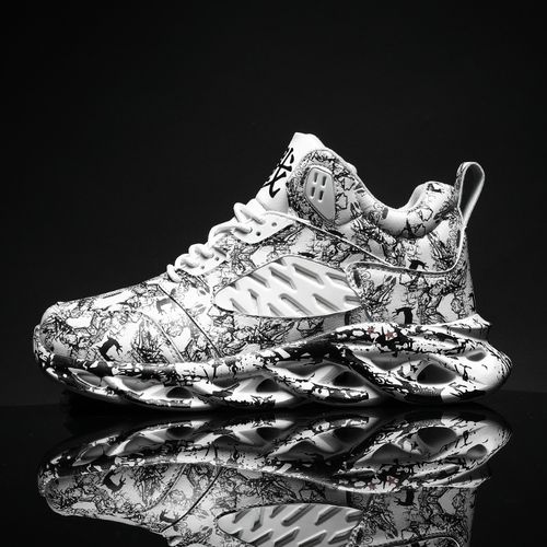 Air Cushion Sneaker Sport Shoes Color With Ink Splashing