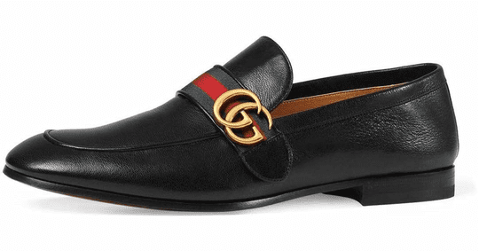Gucci Men's Leather loafer with GG Web