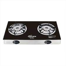 Delron 2 Burner Automatic Glass Table Top Stove – Black
