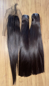 Bundle SDD Vietnamese Bone Straight with matching closure. 12 inches