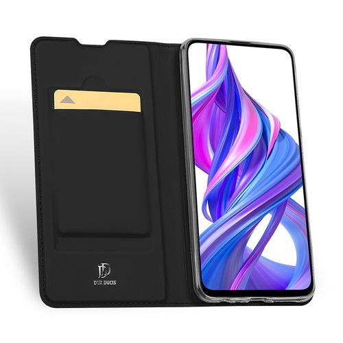 Huawei Y9s Leather Case With Card Slot - Black