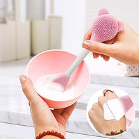 2-in-1 Face Mask Applicator - Silicone Mask Brush & Spatula for Easy Facial Mask Application