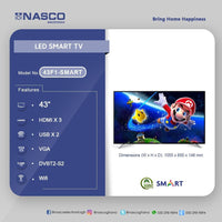 GET NASCO 43INCH LED SMART TV LED43F1
