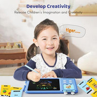 Talking flash card and writing tablet