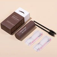 Eyebrow Stamp - Waterproof Brow Shaping Powder with 10 Stencils & Brushes