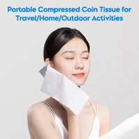 Compressed Towel - Portable Disposable & Reusable Travel Towel for Face, Baby, Camping & Hygiene