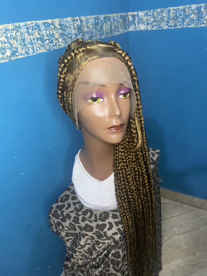 Big box braid wig gold color 32 inches