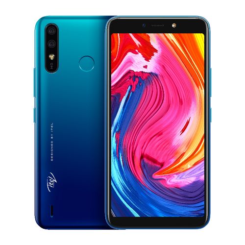 Itel A56 Pro 5.99" Screen, Android 9, 32GB ROM + 2GB RAM, 8MP+5MP Camera, 4000mAh, Fingerprint &amp; Face ID - Blue + Free Case