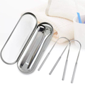 Tongue Scraper Set (3pcs) - Stainless Steel Tongue Cleaner for Fresh Breath & Oral Hygiene