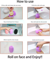 Silicone Ice Roller - Facial Massage Tool for Puffiness, Pores & Skin Tightening