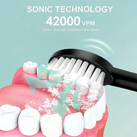 Electric Toothbrush - 6 Modes, 4 Brush Heads, USB Rechargeable, For Adults & Kids