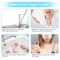 Tongue Scraper Set (3pcs) - Stainless Steel Tongue Cleaner for Fresh Breath & Oral Hygiene