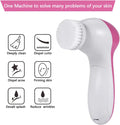 5-in-1 Electric Facial Cleansing Brush - Deep Cleansing, Exfoliation & Massage Tool