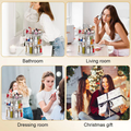 360° Rotating Skincare Organizer - Adjustable Diamond Acrylic Makeup Storage
