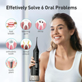 Water Flosser / Oral Irrigator - Cordless Rechargeable Dental Cleaner with 3 Modes & 4 Nozzles