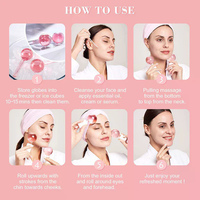 Ice Globe Facial Massager (2pcs) - Cryotherapy Tool for Puffiness, Pores & Skin Tightening