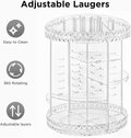 360° Rotating Skincare Organizer - Adjustable Diamond Acrylic Makeup Storage