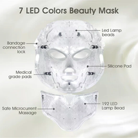 LED Face & Neck Mask - 7-Color Light Therapy for Anti-Aging, Acne & Skin Rejuvenation