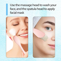 2-in-1 Face Mask Applicator - Silicone Mask Brush & Spatula for Easy Facial Mask Application