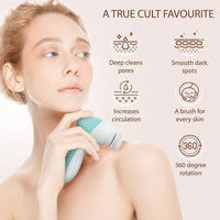 5-in-1 Electric Facial Cleansing Brush - Deep Cleansing, Exfoliation & Massage Tool