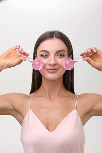 Ice Globe Facial Massager (2pcs) - Cryotherapy Tool for Puffiness, Pores & Skin Tightening