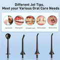 Water Flosser / Oral Irrigator - Cordless Rechargeable Dental Cleaner with 3 Modes & 4 Nozzles