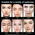 Eyebrow Stamp - Waterproof Brow Shaping Powder with 10 Stencils & Brushes