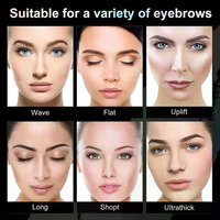 Eyebrow Stamp - Waterproof Brow Shaping Powder with 10 Stencils & Brushes