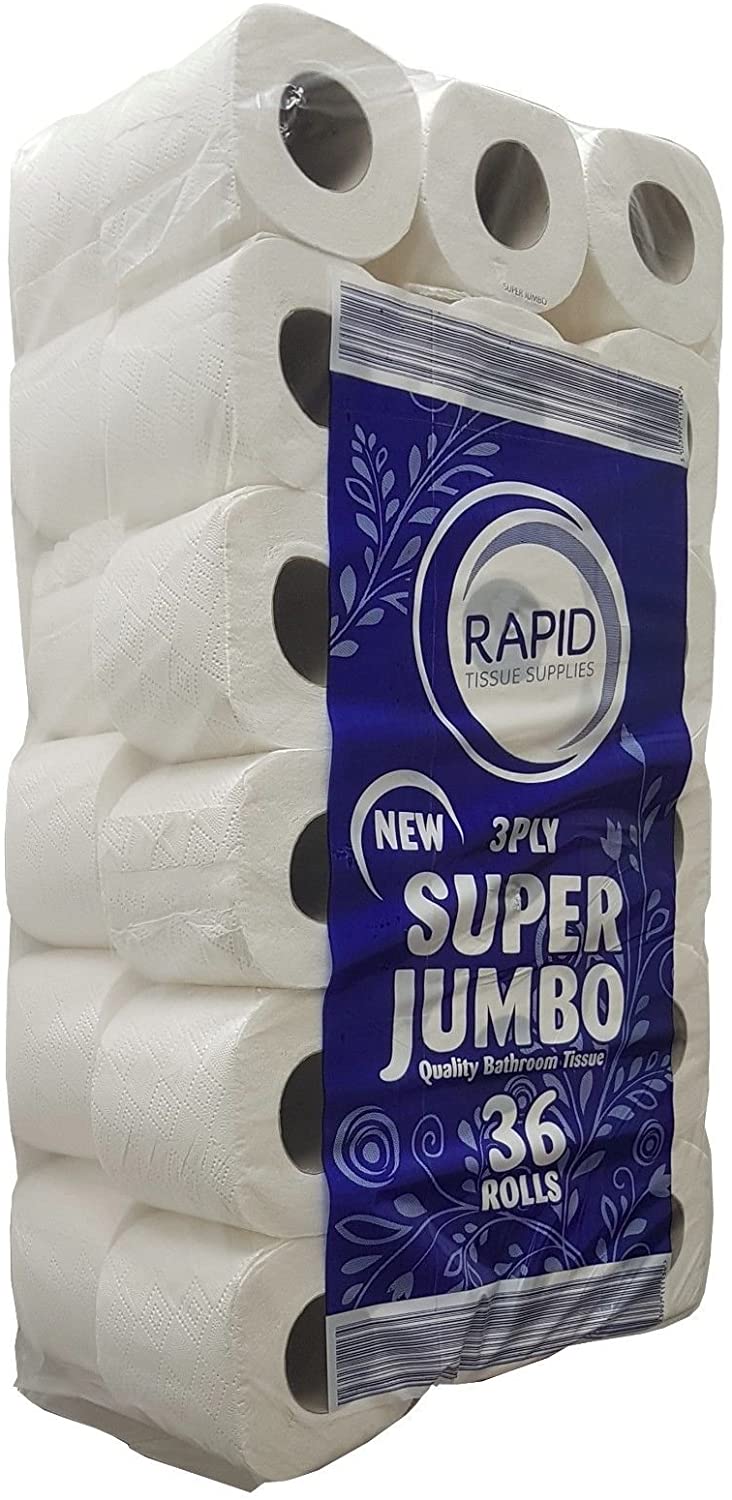 Flamingo 36 Luxury 3 ply Super Jumbo Toilet Rolls