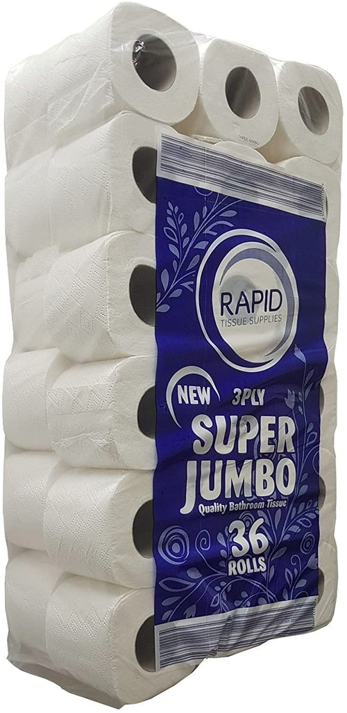 Flamingo 36 Luxury 3 ply Super Jumbo Toilet Rolls Sent Royal Mail 48hr Tracked