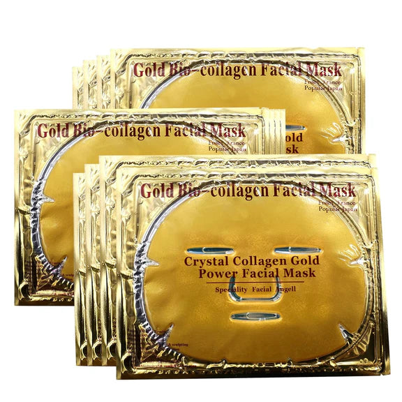 24K Gold Collagen Face Mask - Anti-Aging, Deep Hydration & Skin Firming Treatment