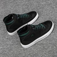 Men's High Top Waterproof Casual Shoes-Black Green