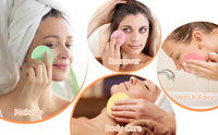 Compressed Facial Sponge (12pcs) - Reusable Face Cleansing & Makeup Removal Sponge