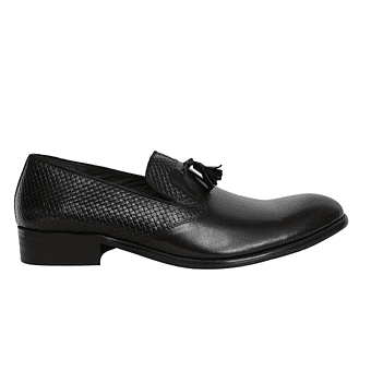 Blusaki Leather Tassel Slip-on Shoes