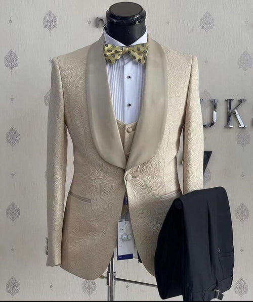 Quality Executive Wedding Suit (Gold )