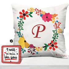 Letter Printed Cushion Cover