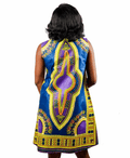 Dashiki Ladies Knee-Length Dress (LWPXDS002-083DA)