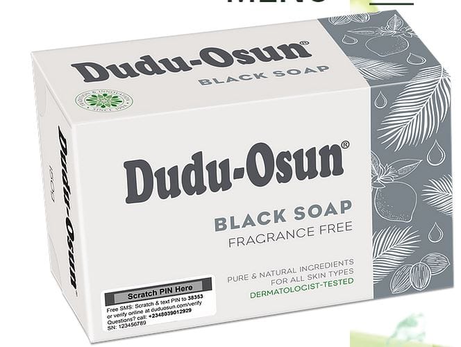 Dudu-Osun Black Soap -Fragrance Free (150gx6)