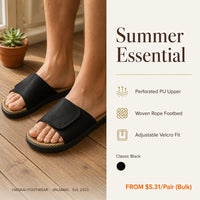 Men's Adjustable EVA Slides – Anti-Slip Cushioned Beach Slippers