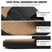 Men's Adjustable EVA Slides – Anti-Slip Cushioned Beach Slippers