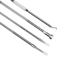 Pimple Extractor Tool Set (4pcs) - Blackhead & Whitehead Remover Kit