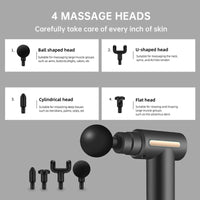 Professional 4-Head Mini Massage Gun – Rechargeable